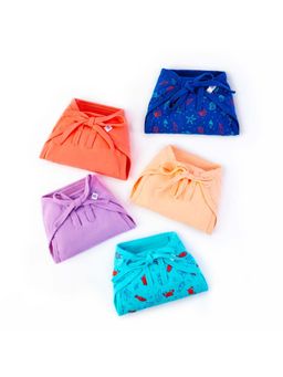 Superbottoms - Basic Nappy Sea Saga Large (Pack of 5) (9-12 Months)