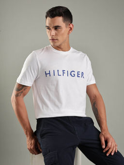 Tommy Hilfiger - White Logo Regular Fit Cotton T-shirt