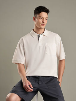 Tommy Hilfiger - White Solid Regular Fit Cotton Polo T-shirt