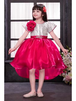 Lagorii - Pink Satin Embellished Dress