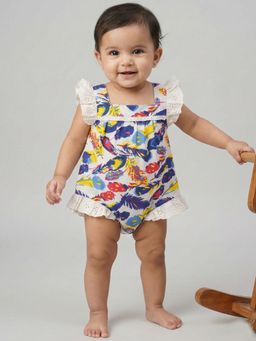 Creative Kids - White Cotton Printed Onesie