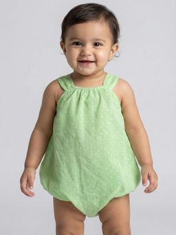 Creative Kids - Green Polyester Printed Onesie