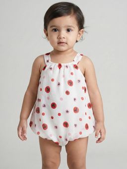 Creative Kids - White Polyester Printed Onesie