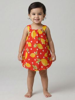 Creative Kids - Red Polyester Printed Onesie