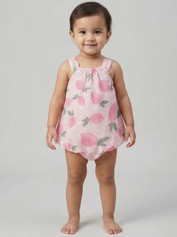 Creative Kids - Pink Polyester Printed Onesie
