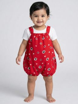 Creative Kids - Red Polyester Printed Onesie