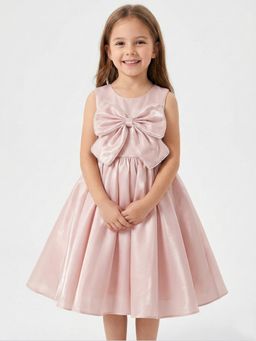 Creative Kids - Pink Satin Embellished Dress