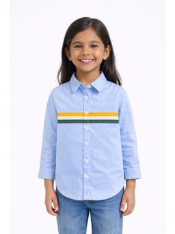 ZIP ZAP ZOOP - Blue Cotton Stripes Shirt