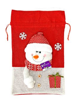 Little Surprise Box - Snowman Knitted Large Size Christmas Sack and Gift Bag for Christmas Gifts