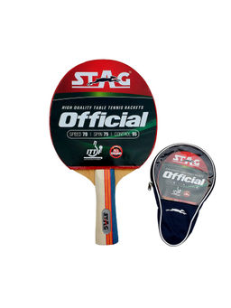 STAG - Rubber and Wooden Official Table Tennis Racquet (Multi-Color)