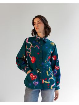 NOIB - Xena Overshirt Garden Of Eden Printed Shirt