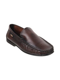Mochi - Mens Brown Driving Shoes Mochi Brown Leather Solid Loafers
