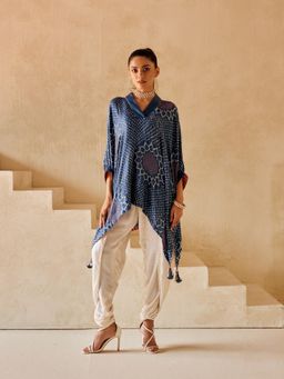 Twenty Nine - Blue Bandhani Kaftan Top