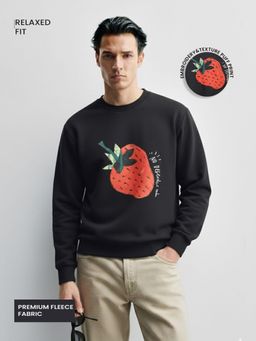 The Indian Garage Co - Men Relaxed Fit Printed Crew Neck Full Sleeves Sweatshirt - Grey