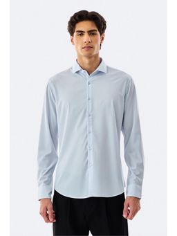 Snitch - Light Blue Solid Full Sleeves Slim Formal Luxe Shirt for Men