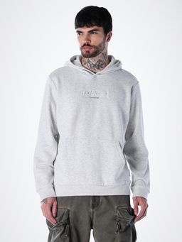 Jack & Jones - Men Slim Fit Solid Grey Hoodie