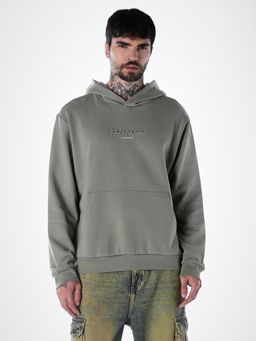 Jack & Jones - Men Slim Fit Solid Olive Hoodie