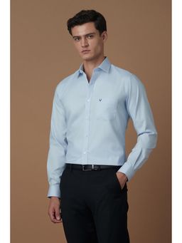 Allen Solly - Men Light Blue Solid Full Sleeves Formal Shirt