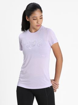 Puma - Performance Branded Ss Womens Purple T-shirt