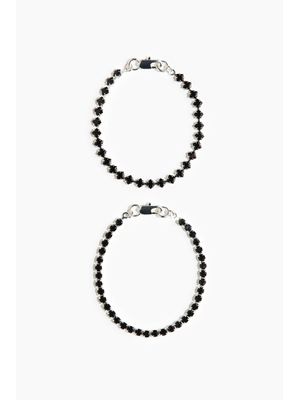 Buy H&M Men Black 2-Pack Bracelets Online