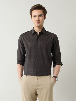 Arrow Newyork - Men Brown Check Slim Fit Formal Shirt