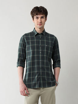 Arrow Sports - Men Green Checks Regular Fit Casual Shirt