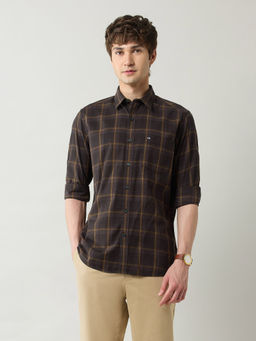 Arrow Sports - Men Brown Checks Regular Fit Casual Shirt