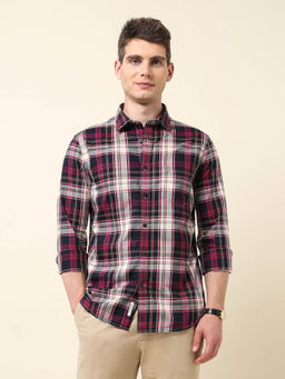 U.S. POLO ASSN. - Men Pink Checks Tailored Fit Casual Shirt