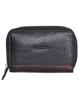 Sassora - Black Genuine Leather Small Coin Pouch