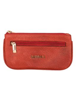 Sassora - Genuine Leather Small Red Unisex Key Pouch
