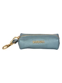 Sassora - Blue Genuine Leather Unisex Medium Key Pouch