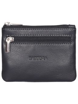 Sassora - Black Premium Leather Unisex Small Key Pouch