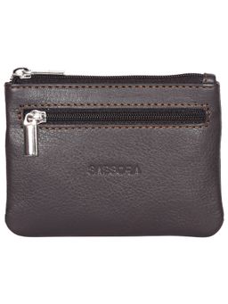 Sassora - Dark Brown Premium Leather Unisex Small Key Pouch