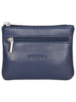 Sassora - Navy Blue Premium Leather Unisex Small Key Pouch
