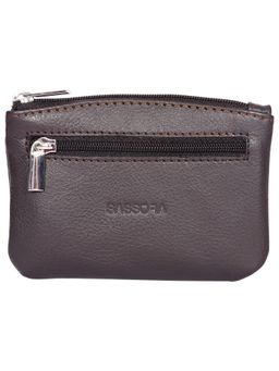 Sassora - Dark Brown Genuine Leather Unisex Small Key Pouch