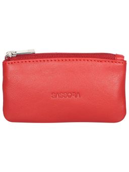 Sassora - Red Genuine Leather Unisex Small Key Pouch