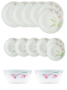 Corelle - Asia Collection 14 Pc Basic / Mini / Starter Dinner Set Small Plate - Lilyville