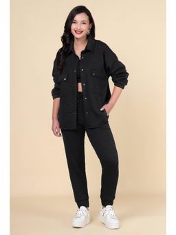 Ayriss - Shacket and Jogger Co-Ord Set - Black