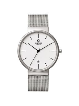 Obaku - Klar Steel Multifunction White Round Dial Mens Watch - V153Gdcimc