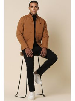 Allen Solly - Men Brown Solid Full Sleeves Casual Jacket