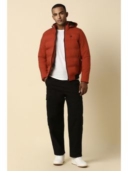 Allen Solly - Men Red Solid Full Sleeves Casual Jacket