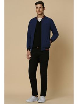 Allen Solly - Men Navy Solid Full Sleeves Casual Jacket