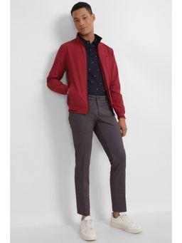 Allen Solly - Men Red Solid Full Sleeves Casual Jacket