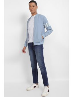 Allen Solly - Men Blue Solid Full Sleeves Casual Jacket