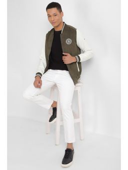 Allen Solly - Men Olive Solid Full Sleeves Casual Jacket