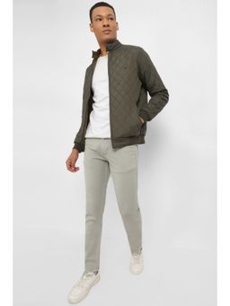 Allen Solly - Men Olive Solid Full Sleeves Casual Jacket