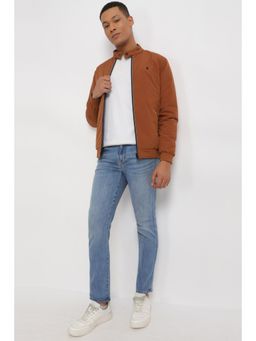 Allen Solly - Men Navy Solid Full Sleeves Casual Jacket