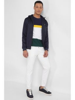 Allen Solly - Men Navy Solid Full Sleeves Casual Jacket