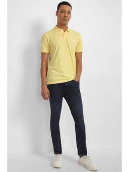 Allen Solly - Men Yellow Printed Polo T-Shirt
