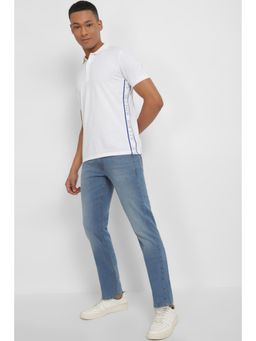 Allen Solly - Men White Solid Polo T-Shirt
